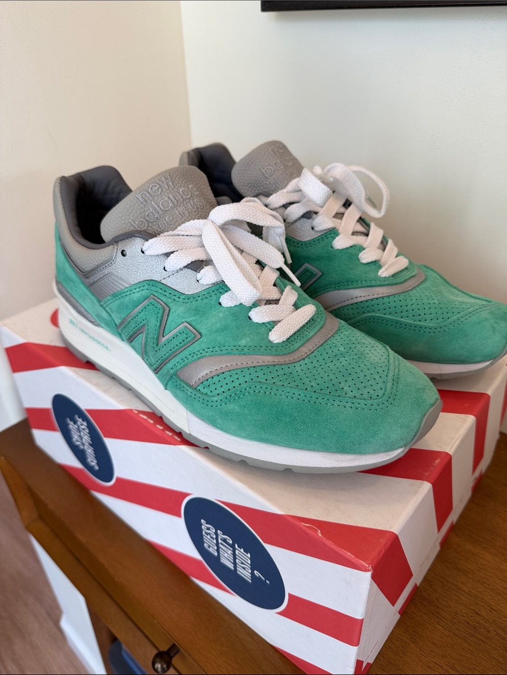 Concepts x New Balance M997 “City Rivalry NYC” MiUSA Green Suede Sneakers